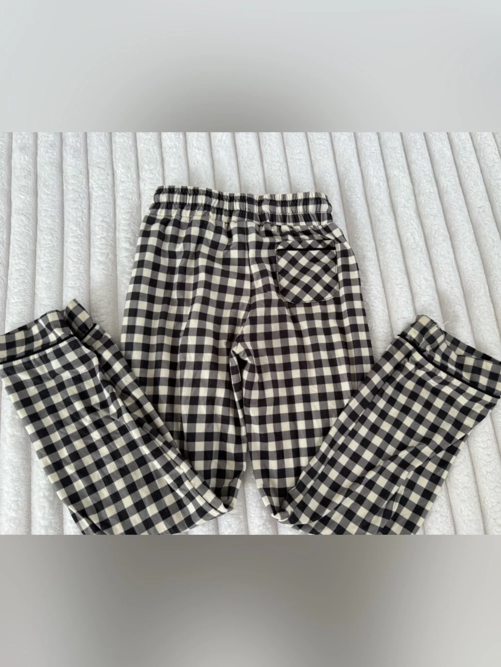 Sweethoney Black and white Gingham Plaid Pajama Set - Classic Button-Up